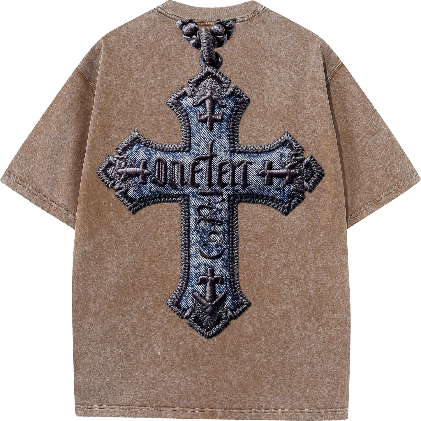 "Gospel Cross – Oversized Washed Tee"