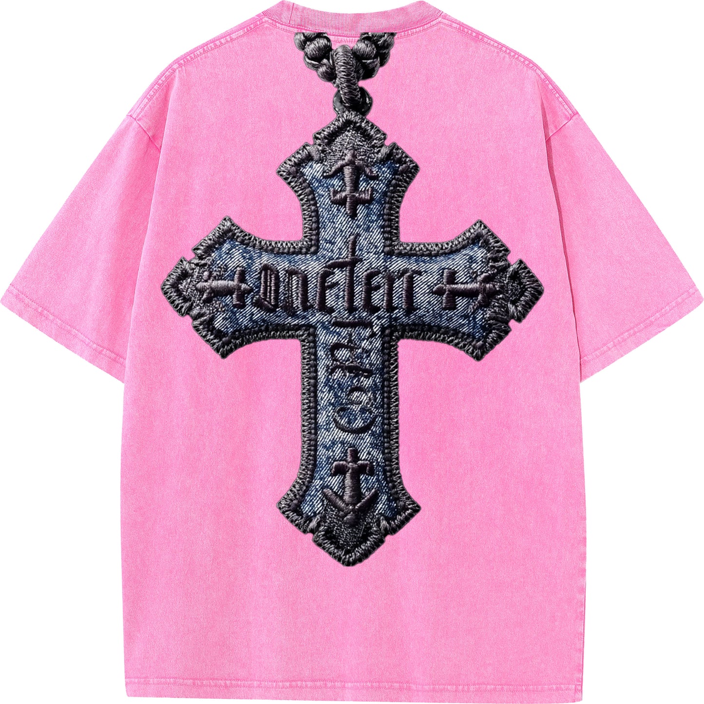 "Gospel Cross – Oversized Washed Tee"