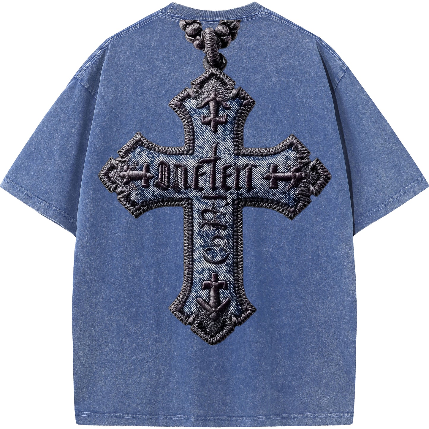 "Gospel Cross – Oversized Washed Tee"