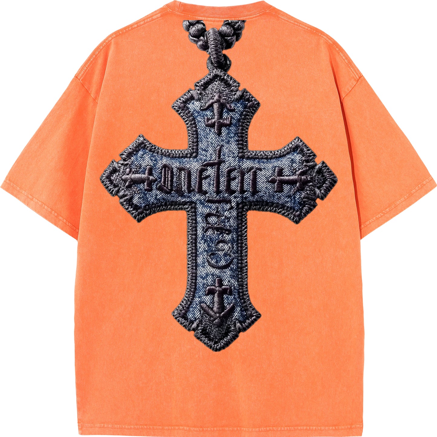 "Gospel Cross – Oversized Washed Tee"