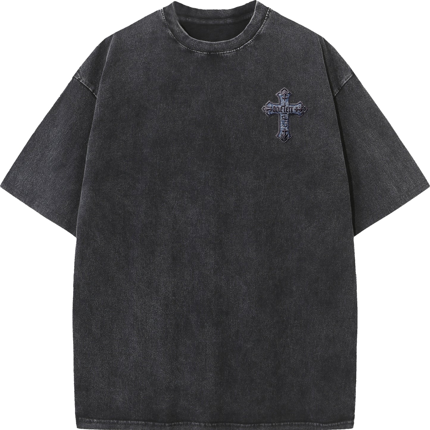 "Gospel Cross – Oversized Washed Tee"