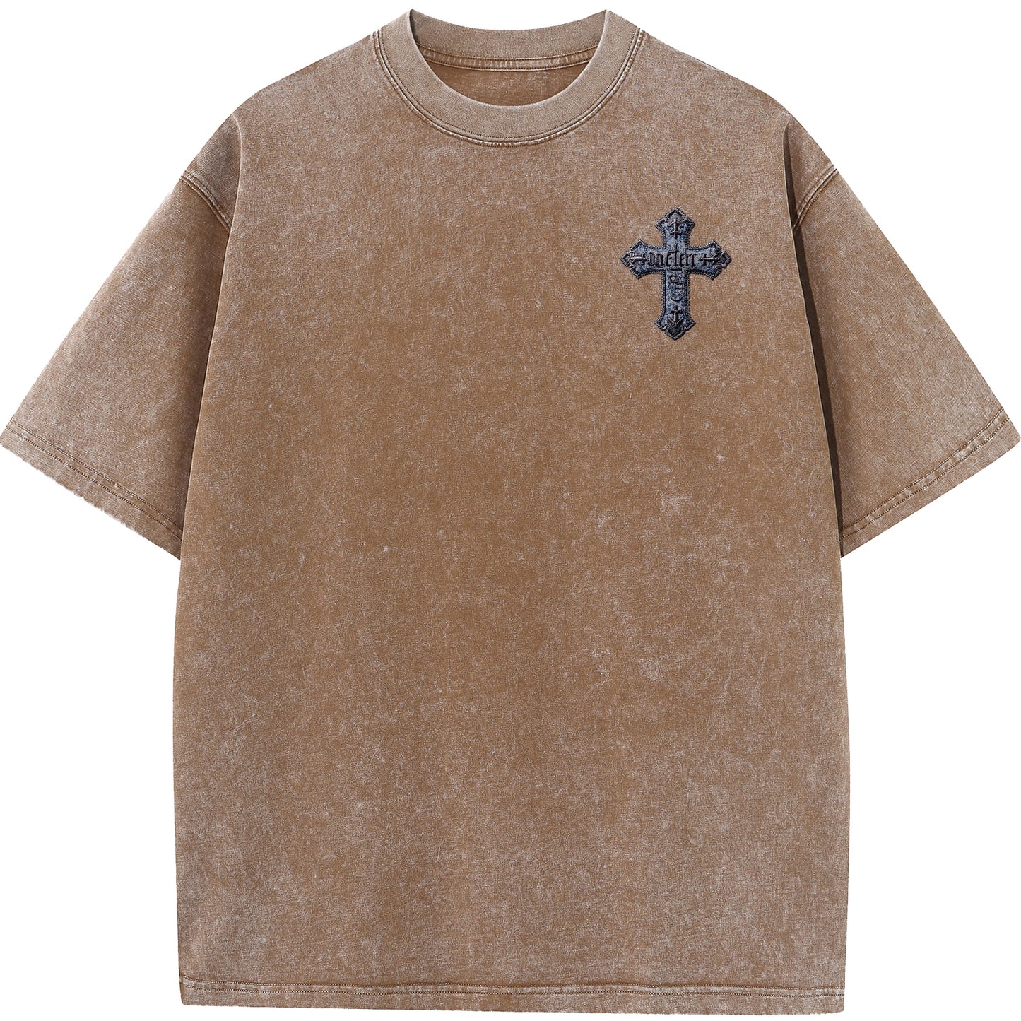 "Gospel Cross – Oversized Washed Tee"