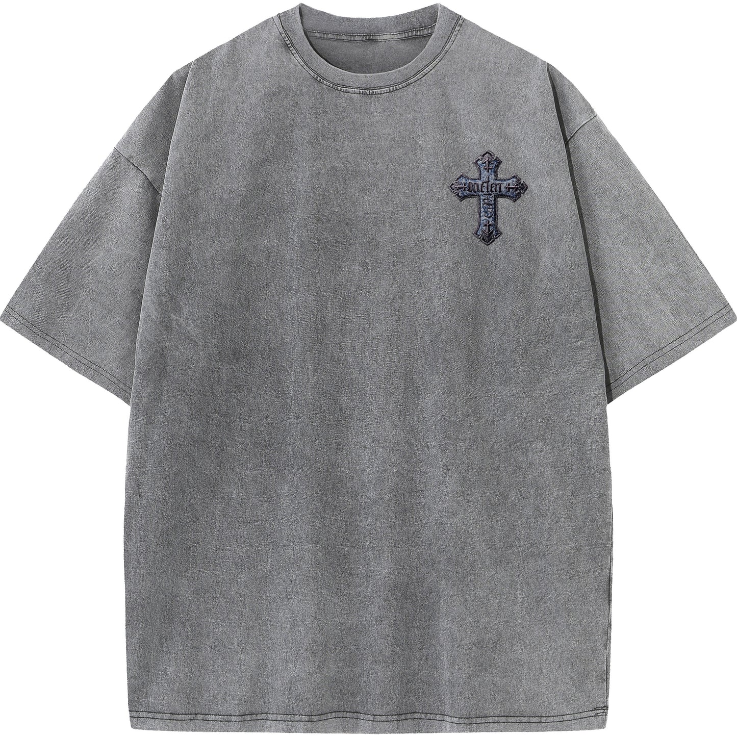 "Gospel Cross – Oversized Washed Tee"