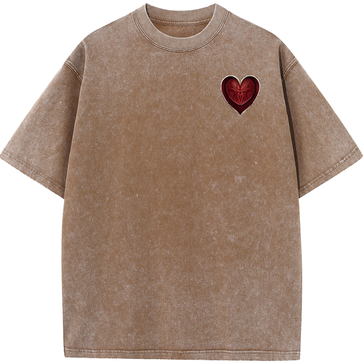 "Sacred Heart Cross – Gothic Oversized Tee"