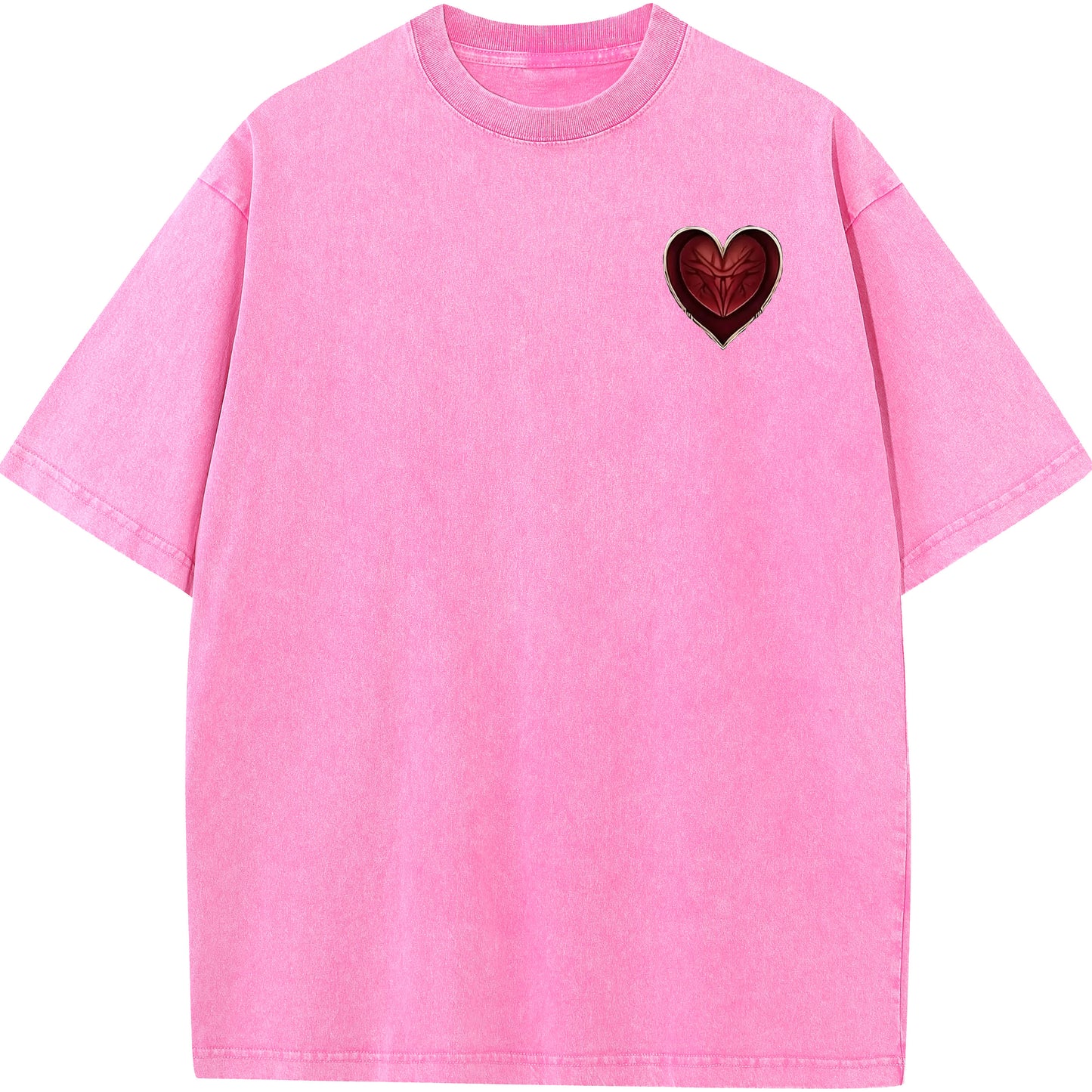 "Sacred Heart Cross – Gothic Oversized Tee"
