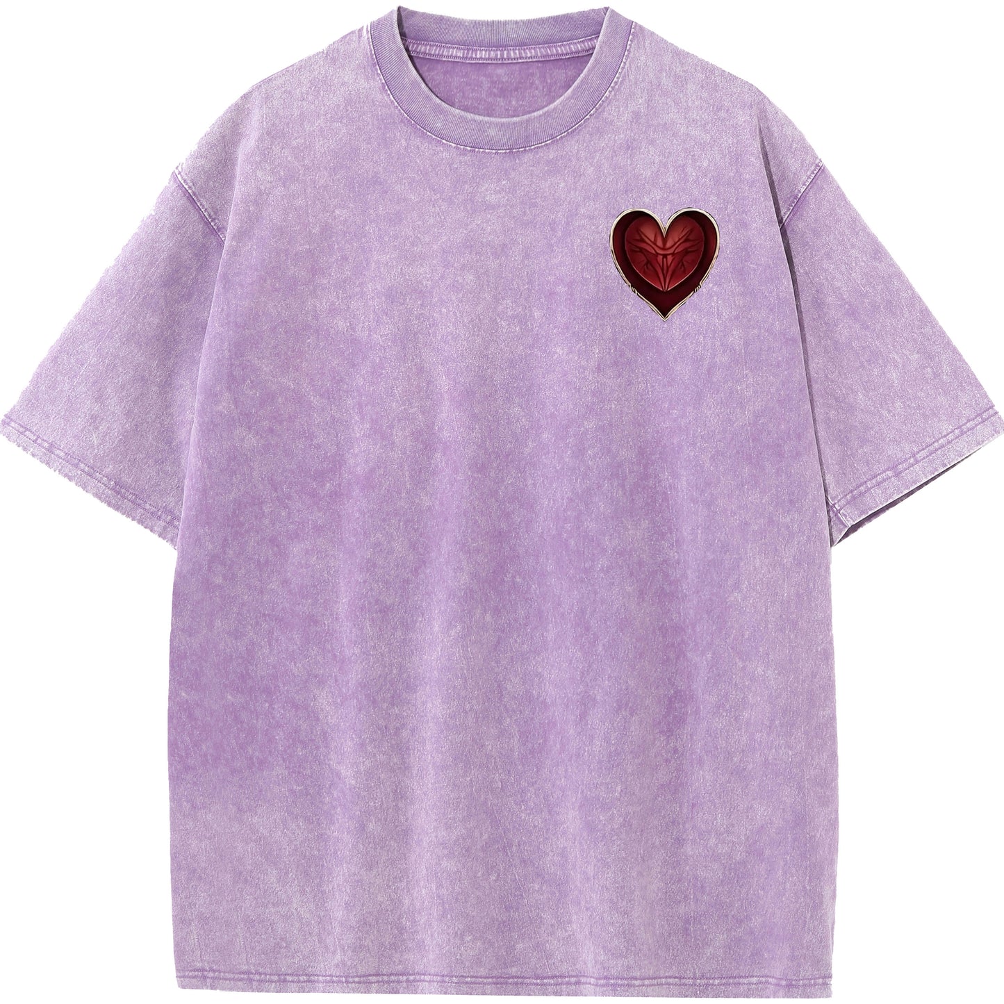 "Sacred Heart Cross – Gothic Oversized Tee"