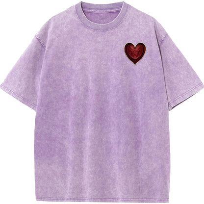 "Sacred Heart Cross – Gothic Oversized Tee"