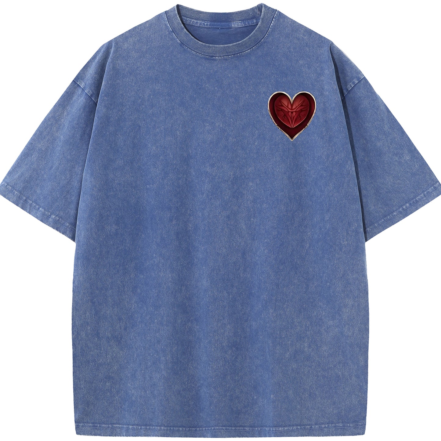 "Sacred Heart Cross – Gothic Oversized Tee"