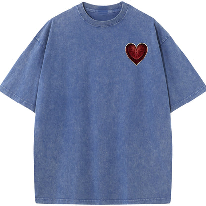 "Sacred Heart Cross – Gothic Oversized Tee"