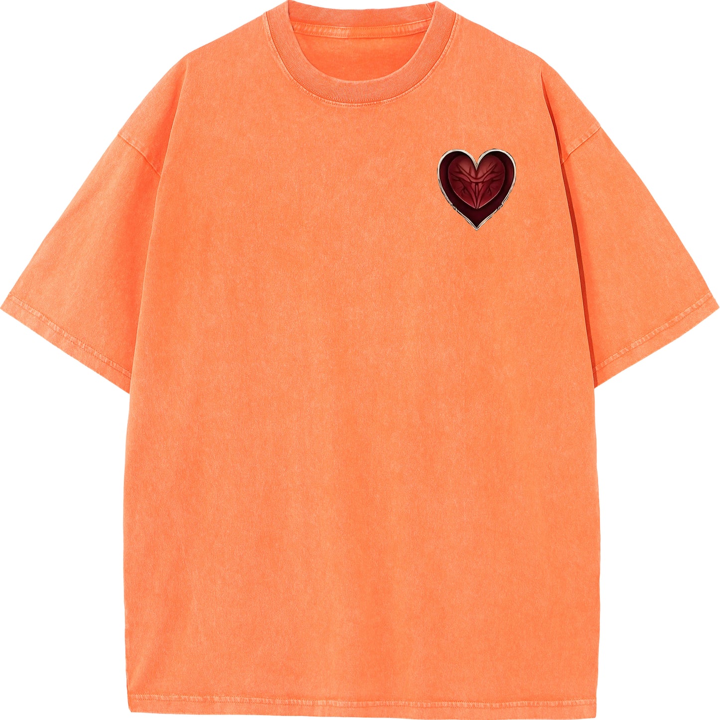"Sacred Heart Cross – Gothic Oversized Tee"
