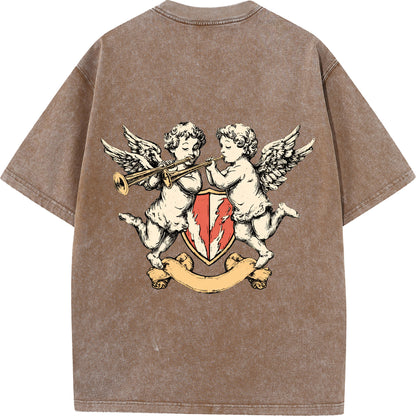 🎺 Angelic Harmony Faith T-Shirt - Cherubs & Scripture 🎺