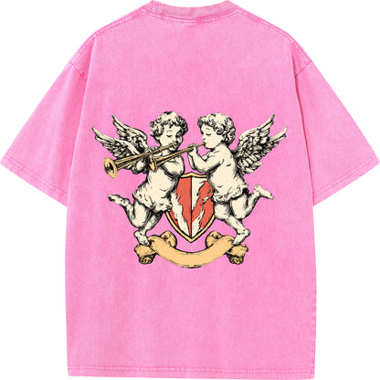 🎺 Angelic Harmony Faith T-Shirt - Cherubs & Scripture 🎺