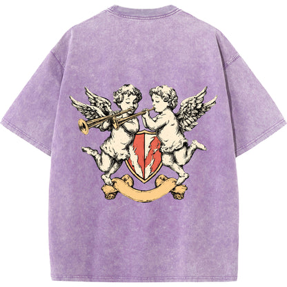 🎺 Angelic Harmony Faith T-Shirt - Cherubs & Scripture 🎺