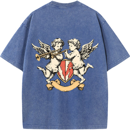 🎺 Angelic Harmony Faith T-Shirt - Cherubs & Scripture 🎺