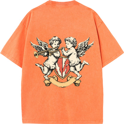 🎺 Angelic Harmony Faith T-Shirt - Cherubs & Scripture 🎺