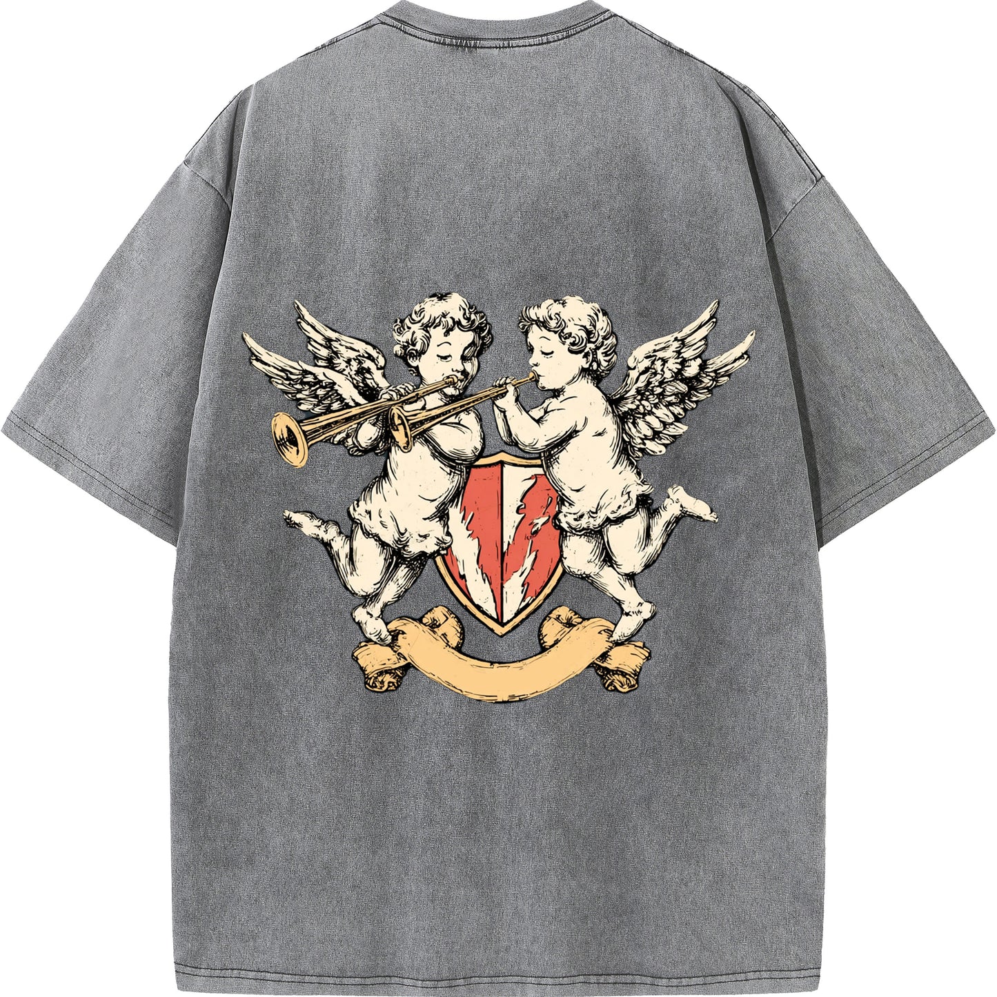 🎺 Angelic Harmony Faith T-Shirt - Cherubs & Scripture 🎺