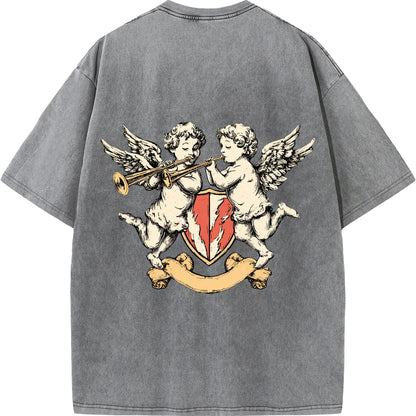 🎺 Angelic Harmony Faith T-Shirt - Cherubs & Scripture 🎺