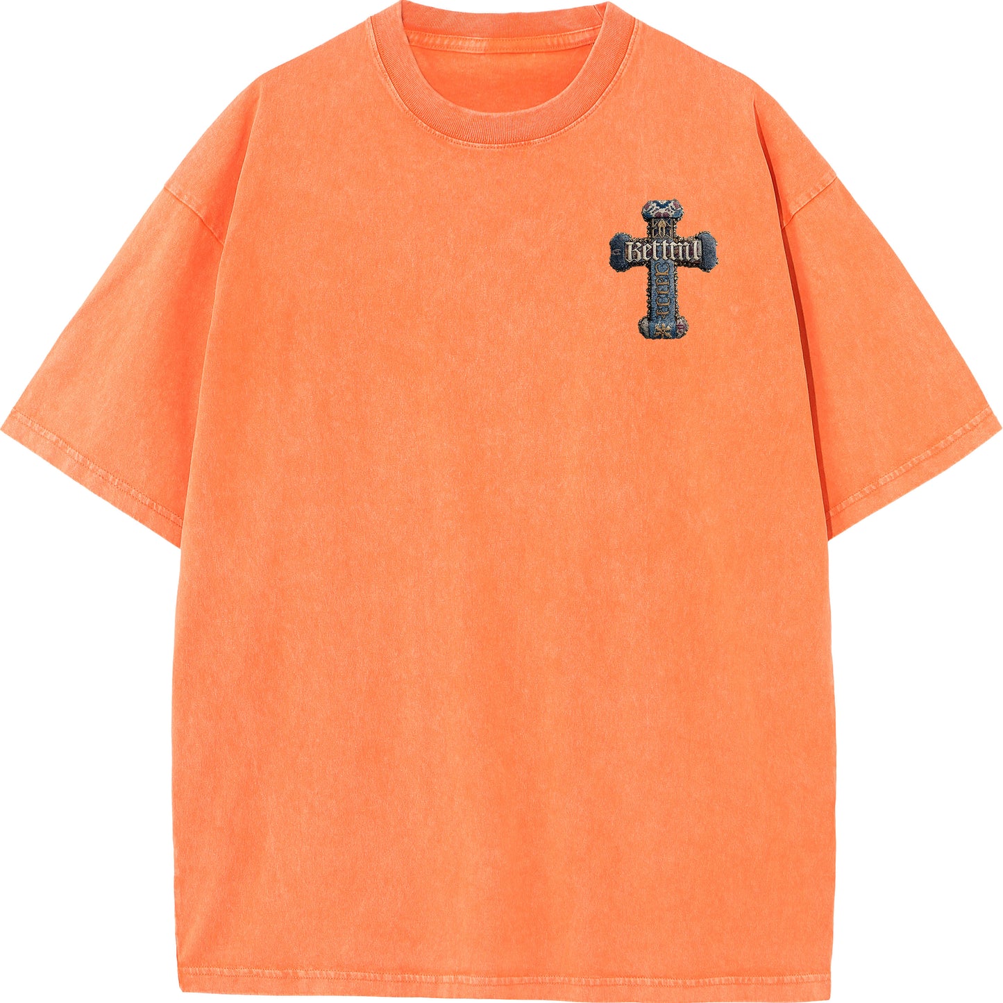 Baroque Blessing – Vintage Denim Cross Tee