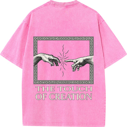 "The Touch of Creation – Vintage Oversized Tee"
