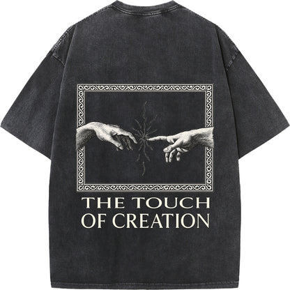 "The Touch of Creation – Vintage Oversized Tee"