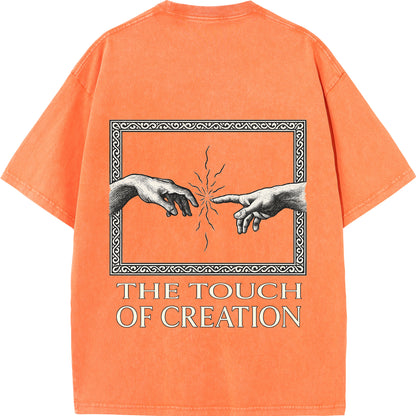 "The Touch of Creation – Vintage Oversized Tee"