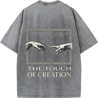"The Touch of Creation – Vintage Oversized Tee"