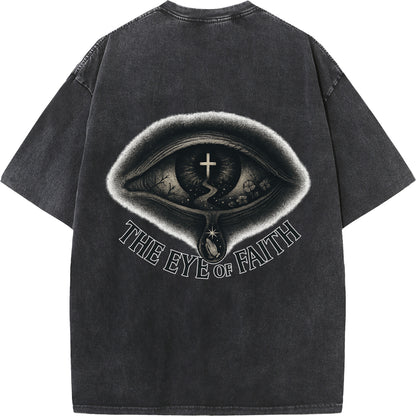 "The Eye of Faith – Oversized Washed Tee"