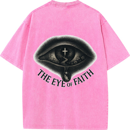 "The Eye of Faith – Oversized Washed Tee"