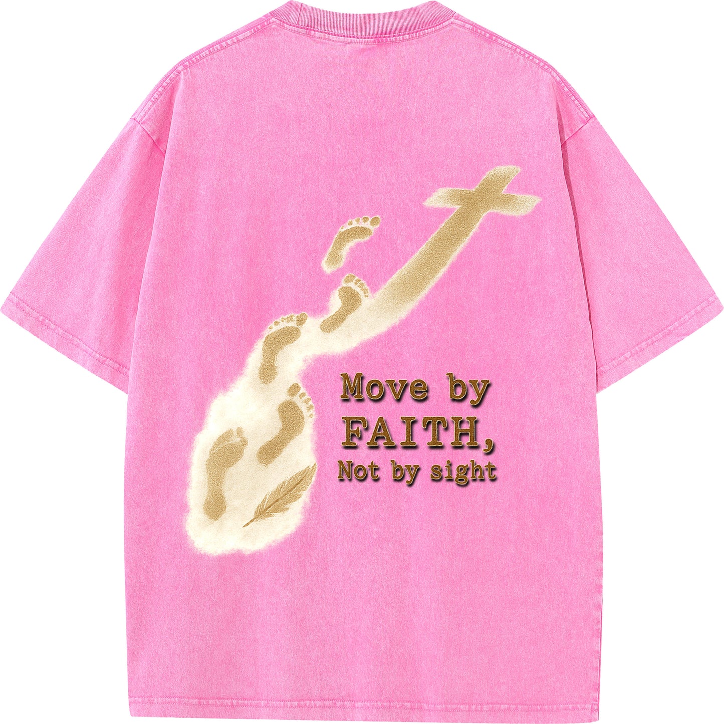 "Move by Faith – Washed Oversized Tee"