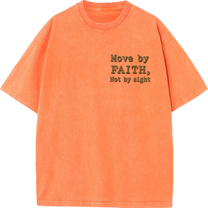 "Move by Faith – Washed Oversized Tee"