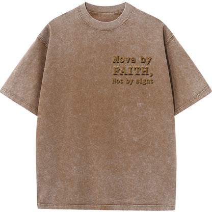 "Move by Faith – Washed Oversized Tee"