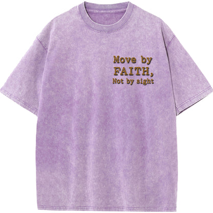 "Move by Faith – Washed Oversized Tee"