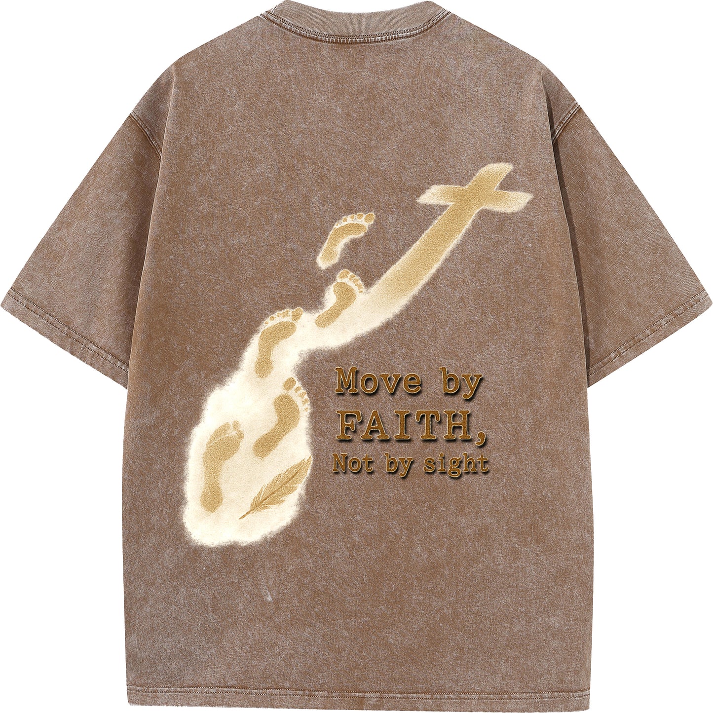 "Move by Faith – Washed Oversized Tee"