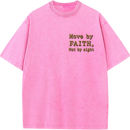 "Move by Faith – Washed Oversized Tee"