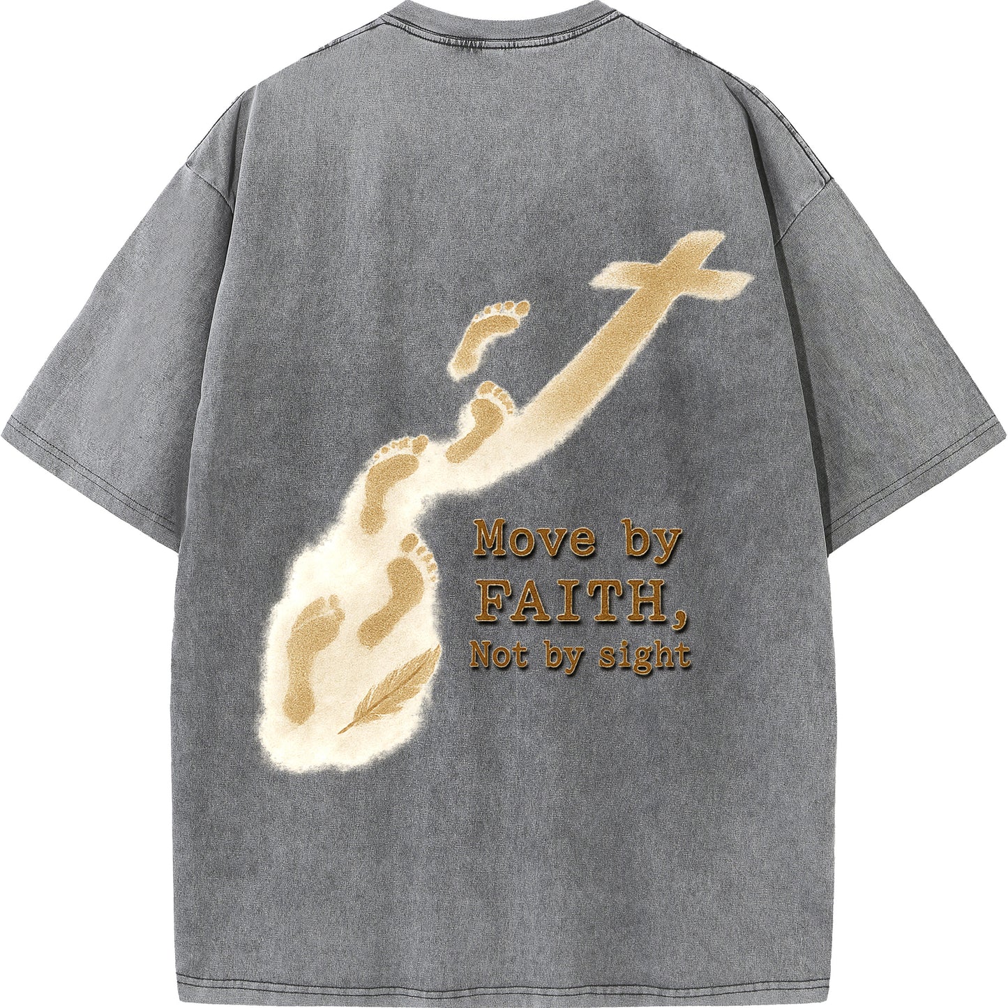"Move by Faith – Washed Oversized Tee"