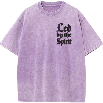 Vintage "Led by the Spirit" Jesus Graphic Oversized T-Shirt