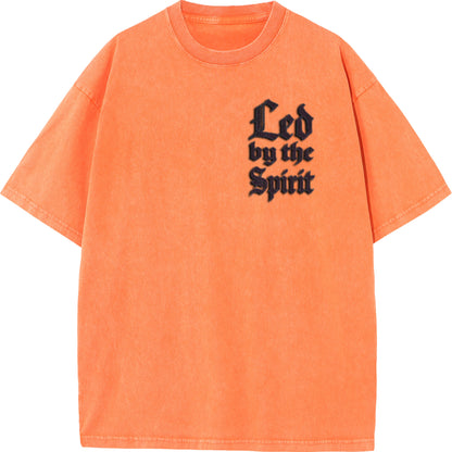 Vintage "Led by the Spirit" Jesus Graphic Oversized T-Shirt