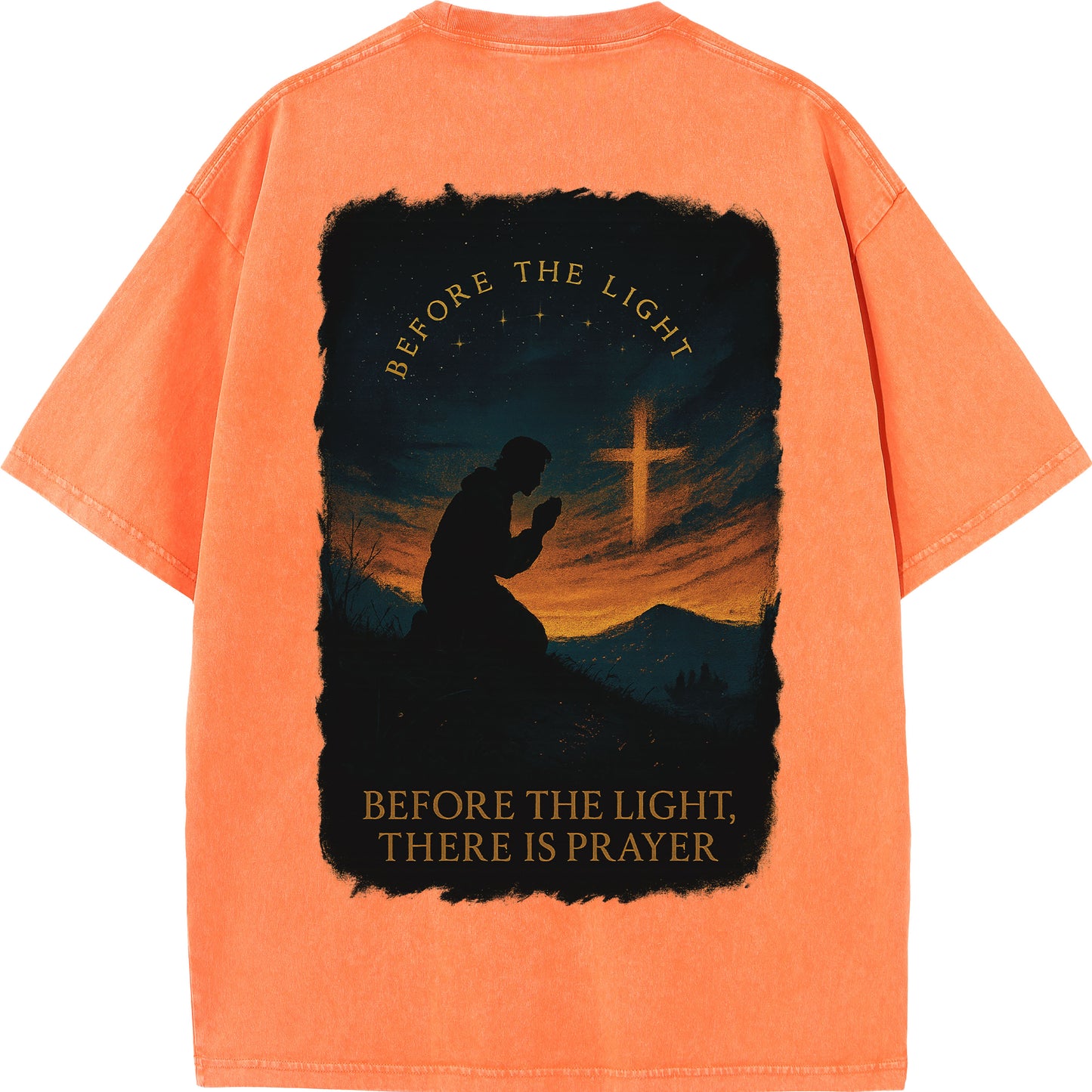 "Before The Light, There Is Prayer" Vintage Christian Graphic Tee