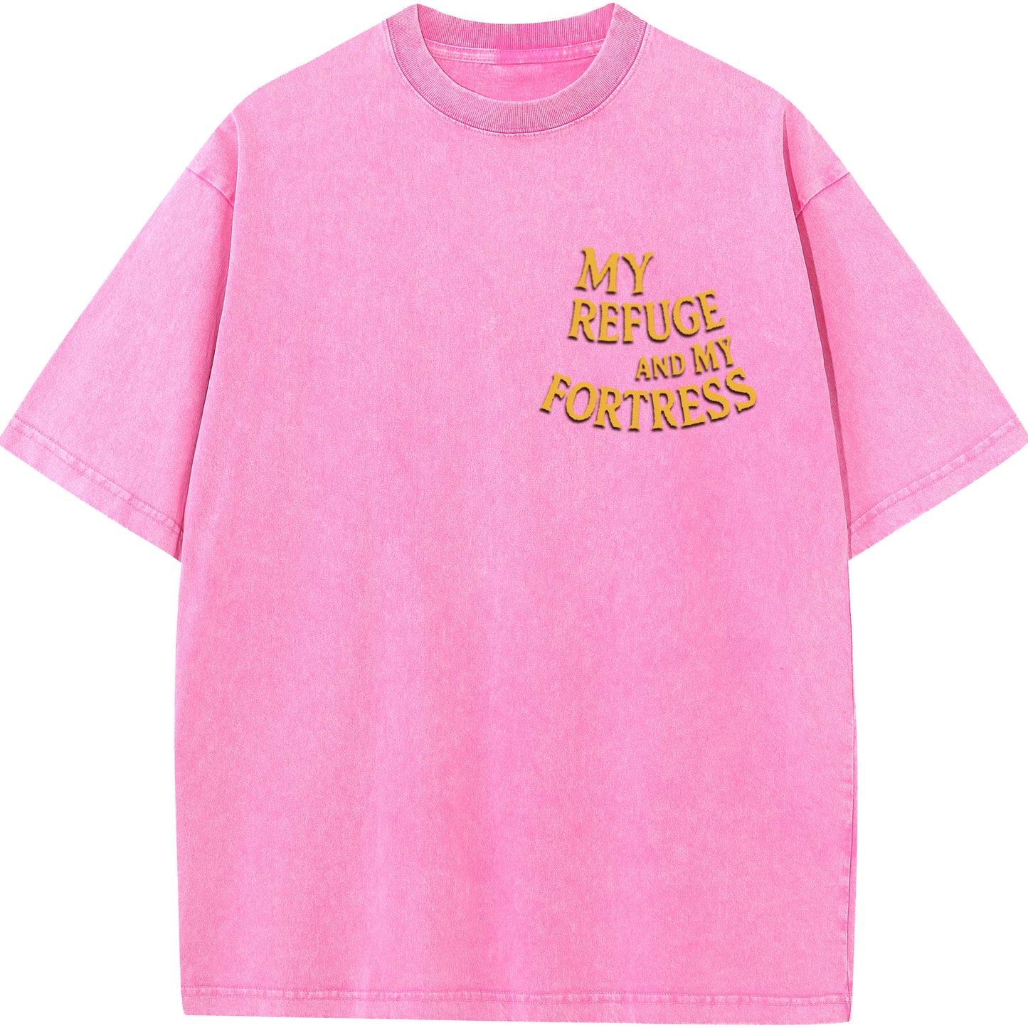 "My Refuge and My Fortress" Vintage Bible-Inspired Faith Tee