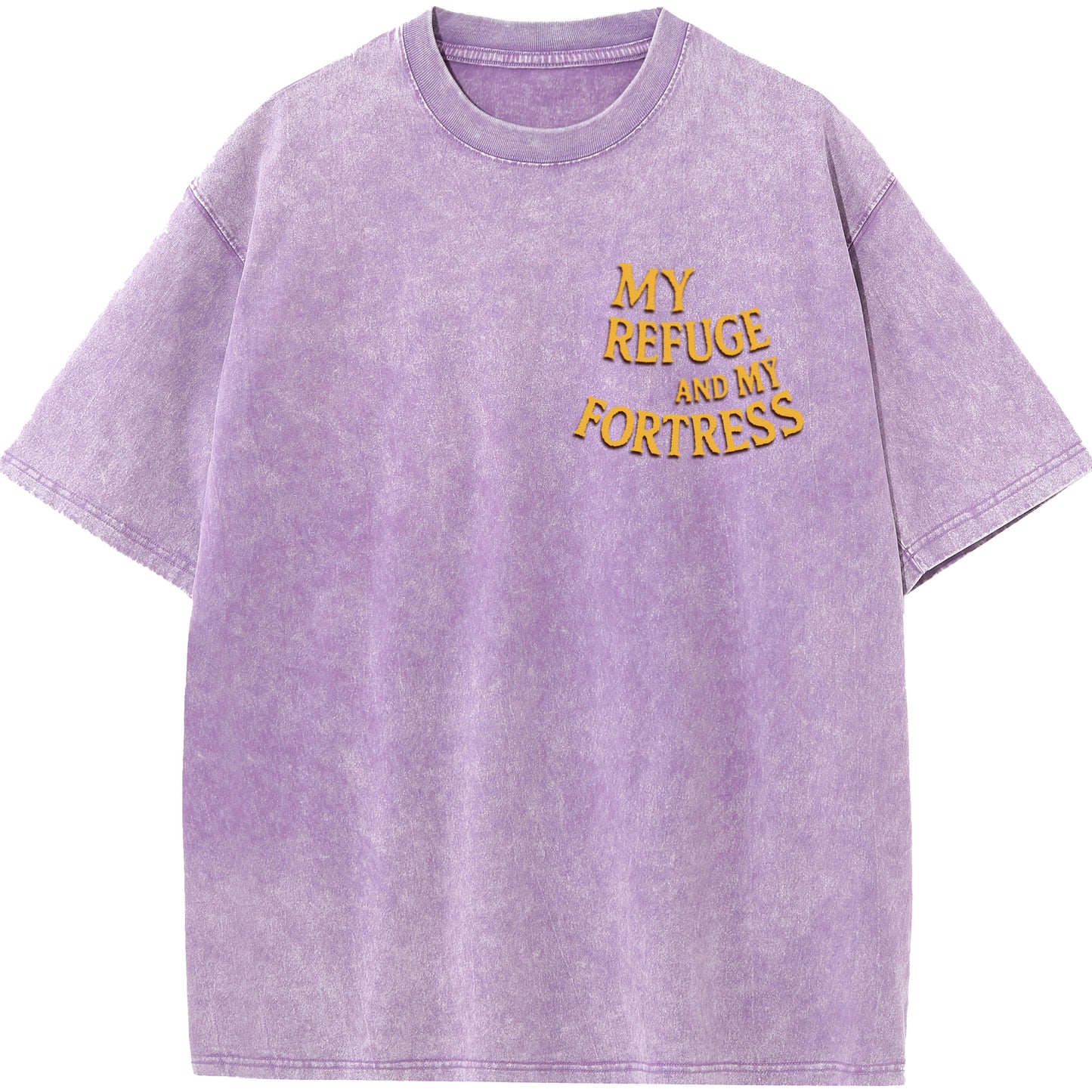 "My Refuge and My Fortress" Vintage Bible-Inspired Faith Tee