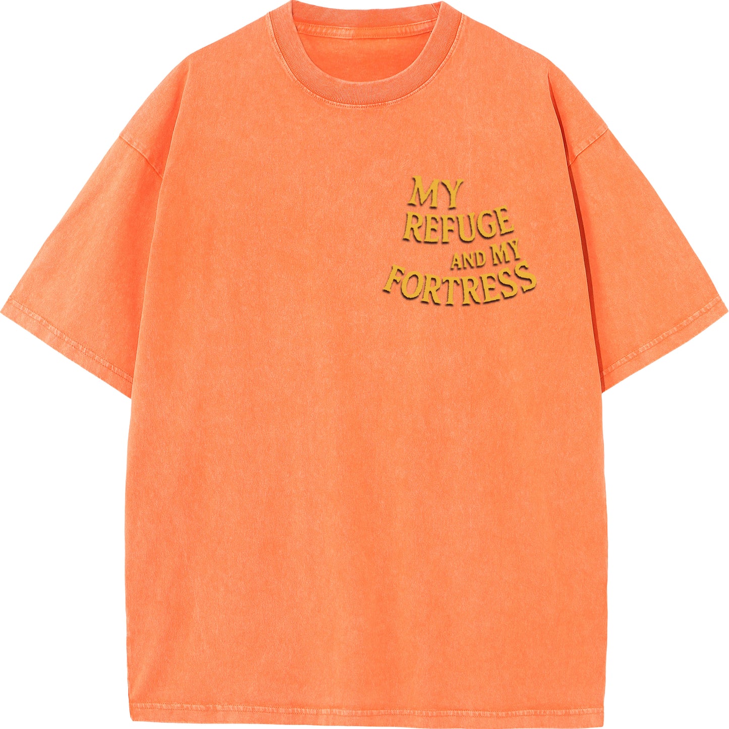 "My Refuge and My Fortress" Vintage Bible-Inspired Faith Tee
