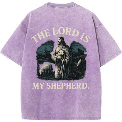 "The Lord Is My Shepherd" Vintage Psalm 23 Christian Tee