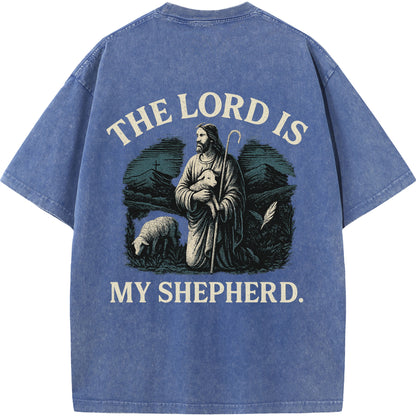"The Lord Is My Shepherd" Vintage Psalm 23 Christian Tee