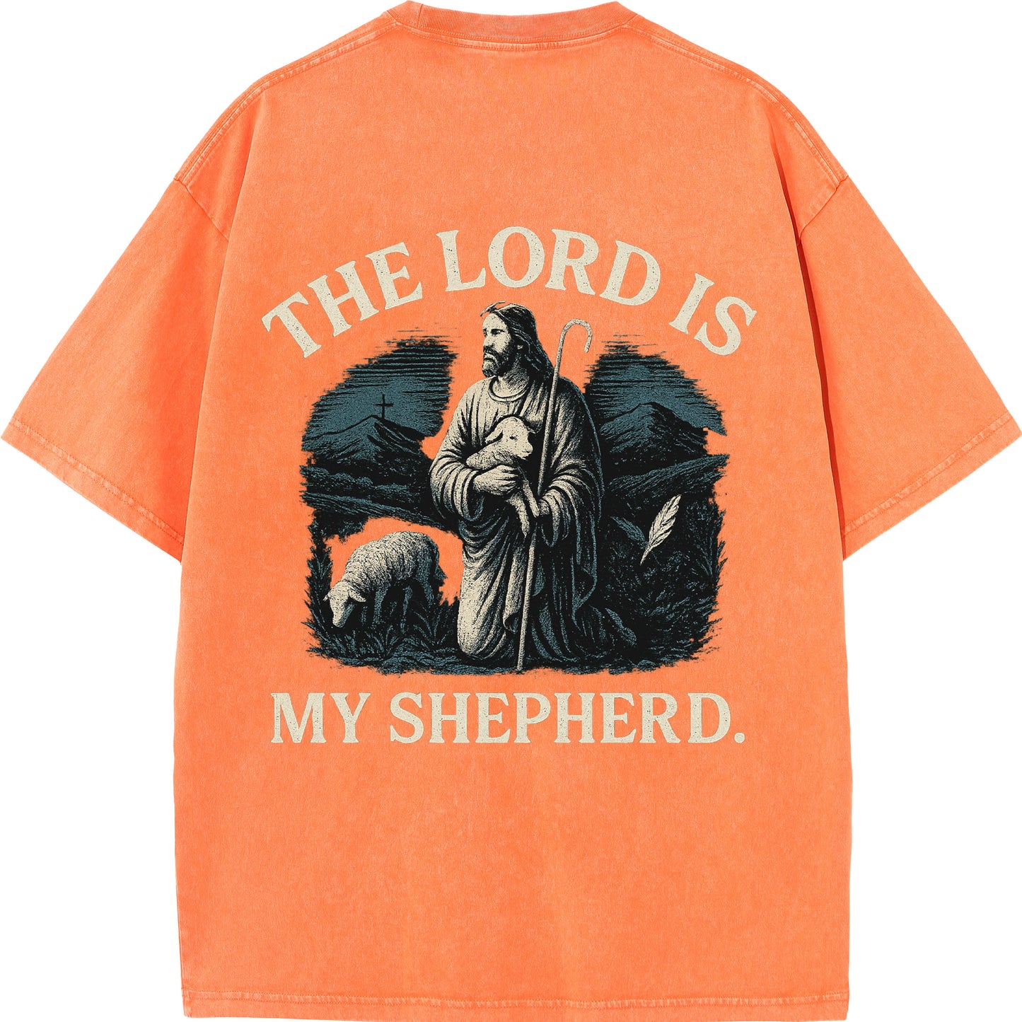 "The Lord Is My Shepherd" Vintage Psalm 23 Christian Tee