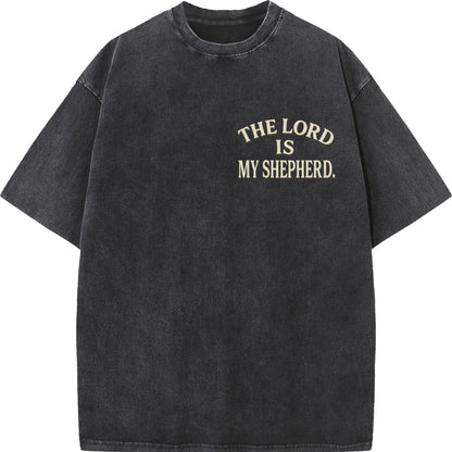 "The Lord Is My Shepherd" Vintage Psalm 23 Christian Tee