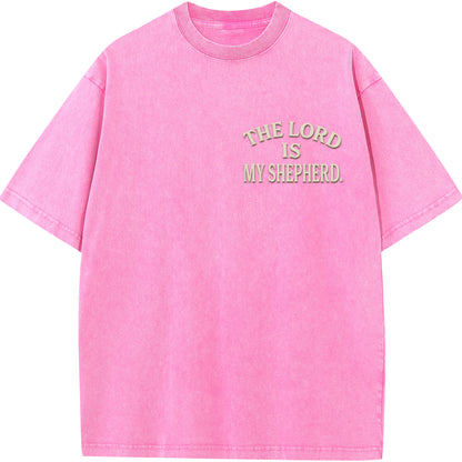 "The Lord Is My Shepherd" Vintage Psalm 23 Christian Tee