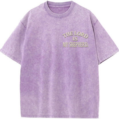"The Lord Is My Shepherd" Vintage Psalm 23 Christian Tee