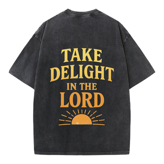 🌅 Take Delight in the Lord T-Shirt - Walk in Faith and Joy 🌅