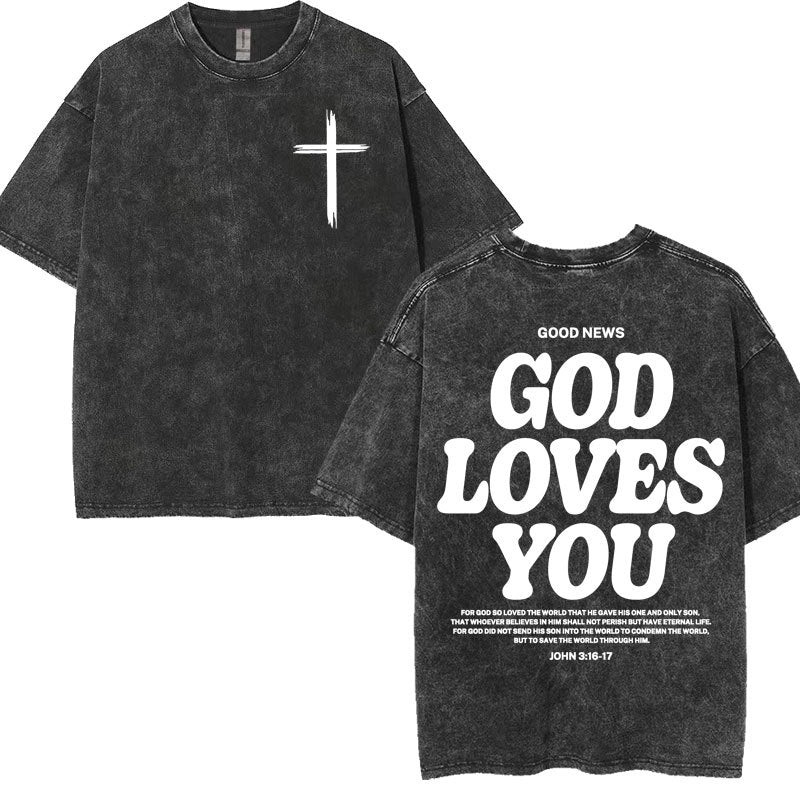 Christian Graphic T-Shirt Collection – Vintage Washed Oversized Faith Tees