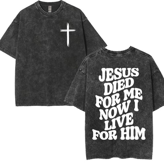 Christian Graphic T-Shirt Collection – Vintage Washed Oversized Faith Tees